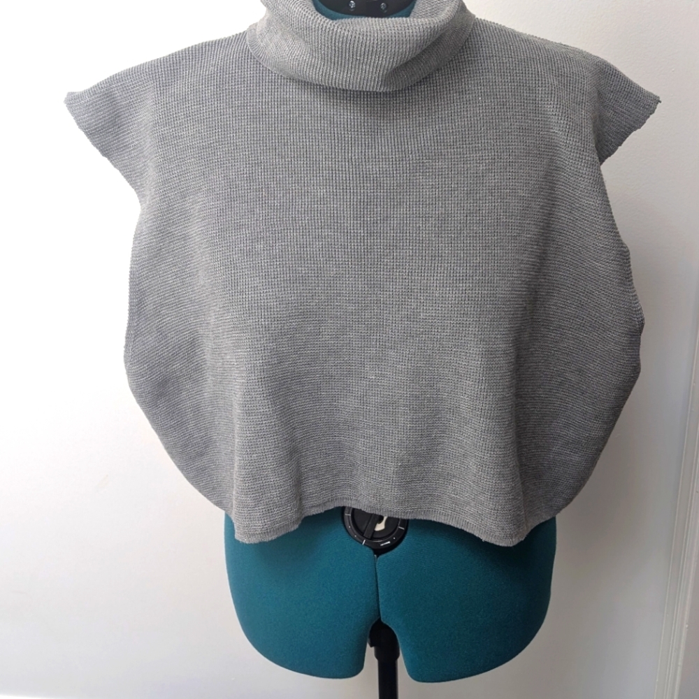 Ashley Stewart Knit Shirt/Shrug  Turtle Neck Grey 22/24